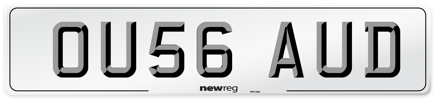 OU56 AUD Number Plate from New Reg